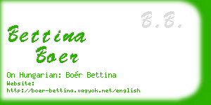 bettina boer business card
