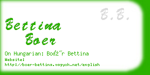 bettina boer business card